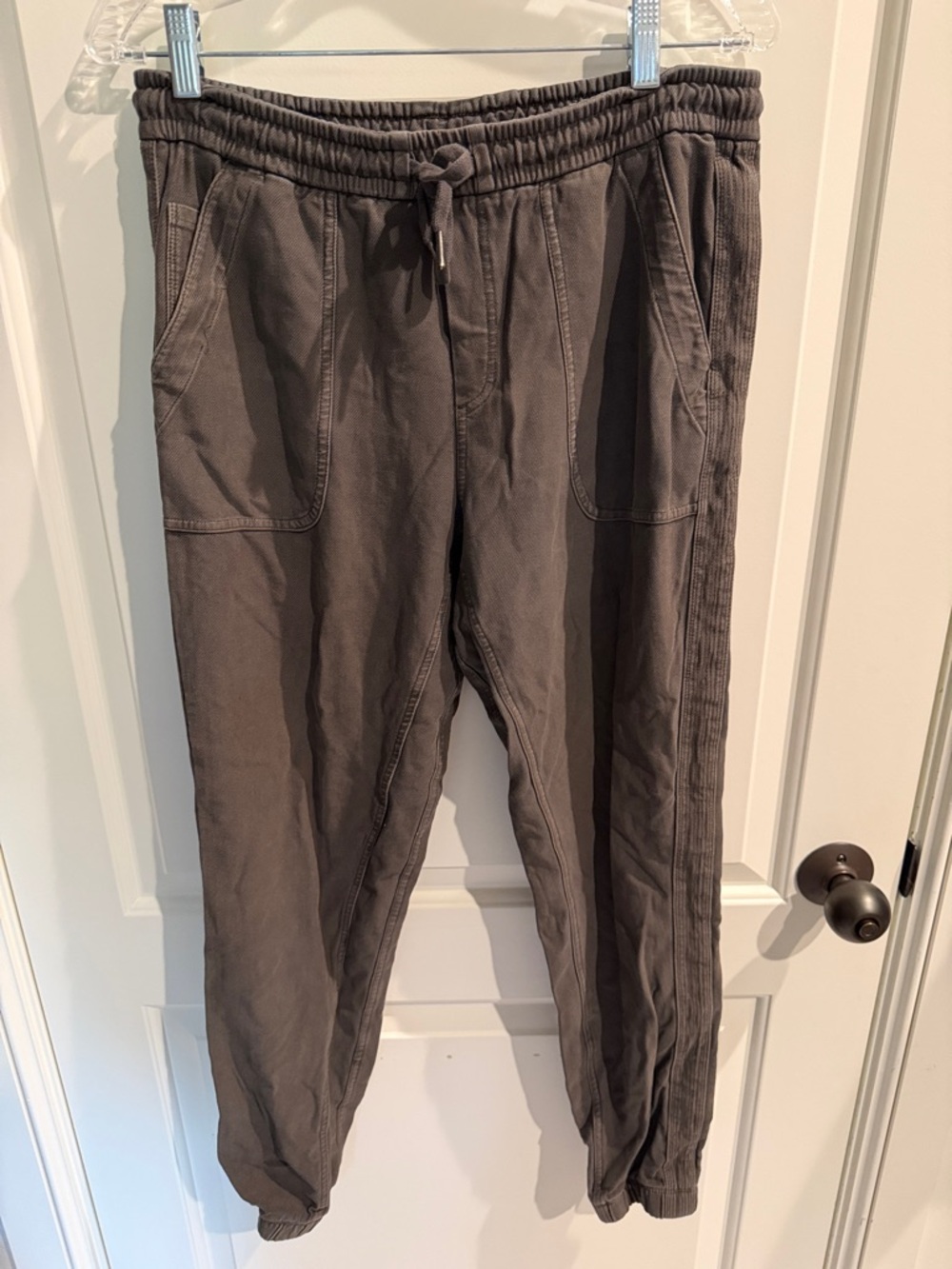 Athleta 8 TALL Farallon Dark Green Drawstring Jogger Sweatpants